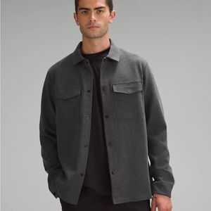 lululemon Gridliner Fleece Overshirt heather black size large